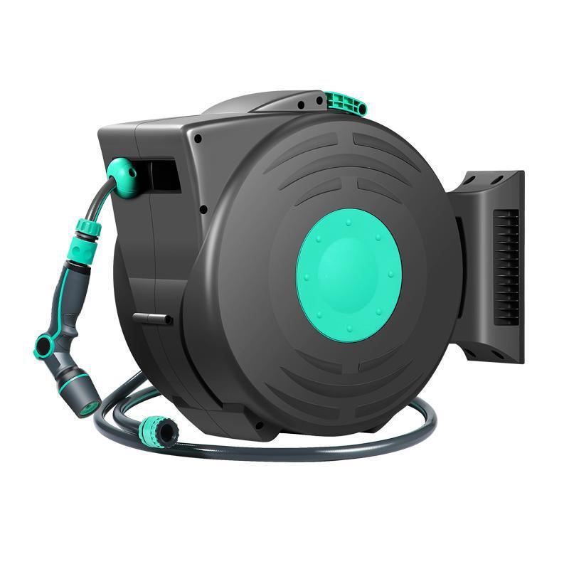 Telescopic Car Wash & Garden Hose Reel with High-Pressure Water Gun and Automatic Retractable Storage