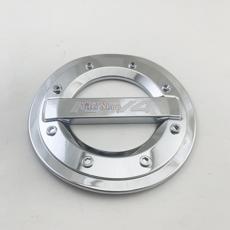 New Style Car Chrome Accessories Plated Fuel Tank Covers Cap Exterior Trim Paste 2014 2015 2016 2017 For TOYOTA RAV4 RAV 4