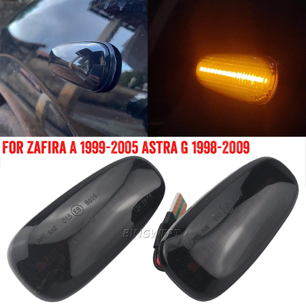 2PCS Dynamic Turn Signal Light For Opel Zafira A 1999-2005 Astra G 1998-2009 Car LED Blinker Side Marker Lamp