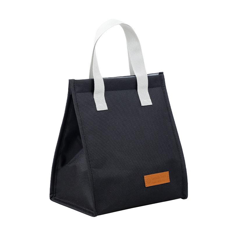 

New simple wind lunch box bag hot sale portable Oxford cloth bento bag student thermal insulati bento bag чёрный