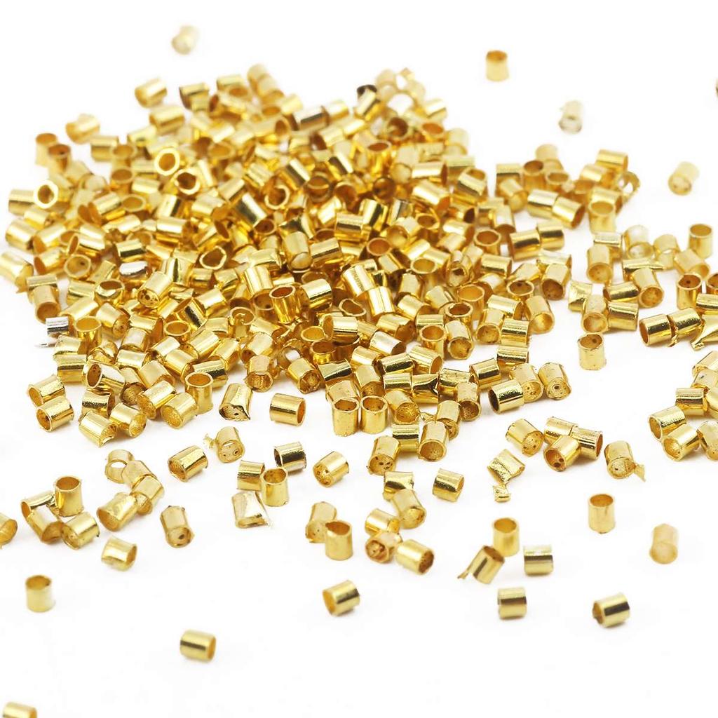 500pcs 5 Colors Micro Stopper Tube Loose Beads Dia 1.5mm 2mm Non-Slip Location Copper Spacer Beads DIY Jewelry Findings