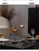American Style Wrought Iron Crown Candlestick Ornament for Dining Table or Hotel Decor