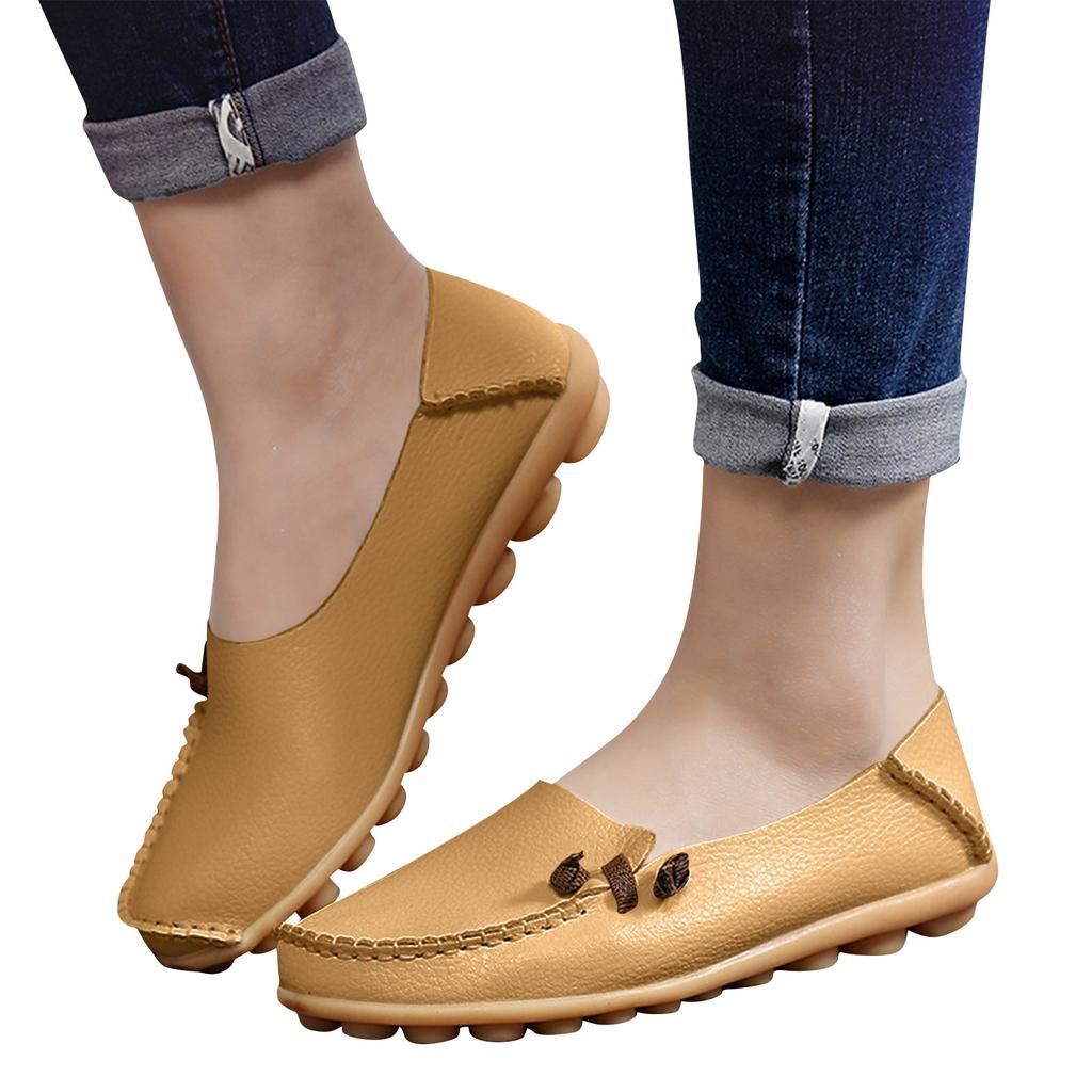 Orthopädische Loafer Schuhe Für Damen Orthopädische Leder Loafer Business Schuhe Für Damen Leichte Flats Lässiger Komfort - Gehschuhe Mit Blume