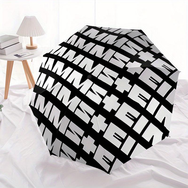 1pc Rammstein Design Automatic Open/Close Umbrella - Compact Travel Umbrella, Perfect Gift for Friends -Intricate Design Umbrella Yy250811093