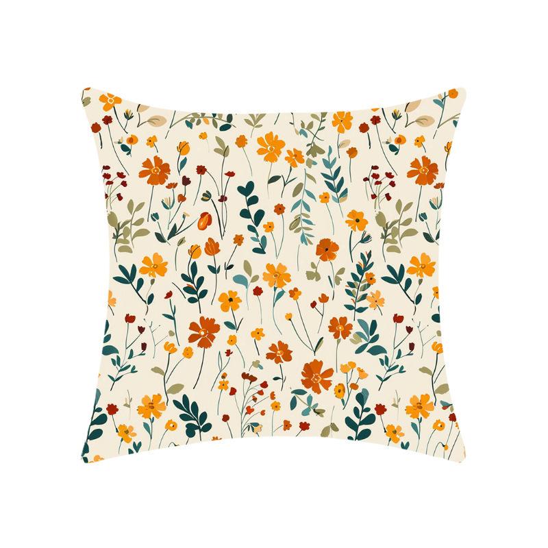 New Floral Floral Series Pillow Case Soft Car Home Decoration Bedroom Bedside Pillow Cushion Cover