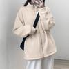 Navava Simple Daily Velvet Long Sleeve Zip Outer Nc258