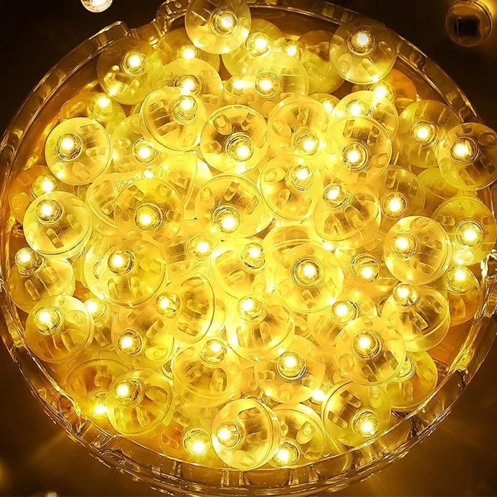 100pcs LED Balloon Lights Mini Ball Light Round LED Multicolor Flash Ball Lamp Paper Lantern Balloon Party Long Standby Time
