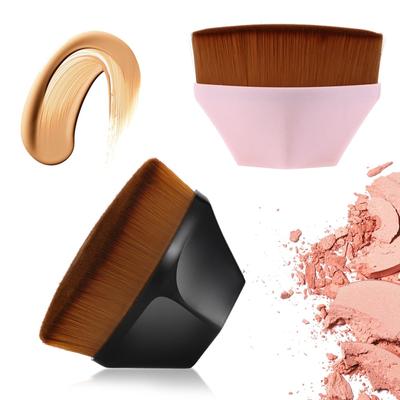 Pincel de maquillaje sin rastro, cepillo portátil para lavado de cara, cepillo básico, mango de sellado, cepillo de maquillaje