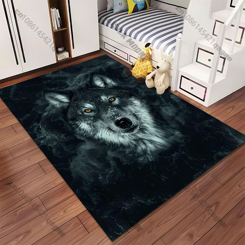 Wolf strength presence and mystery carpet Yoga living room room decor children's crawling mat doormat area rug games mat