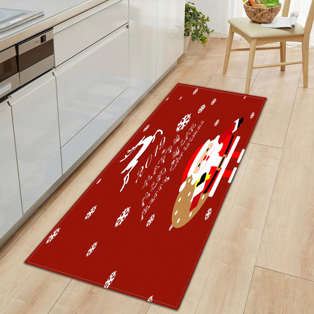 Christmas Kitchen Sand Carpet Doormat Long Floor Mat
