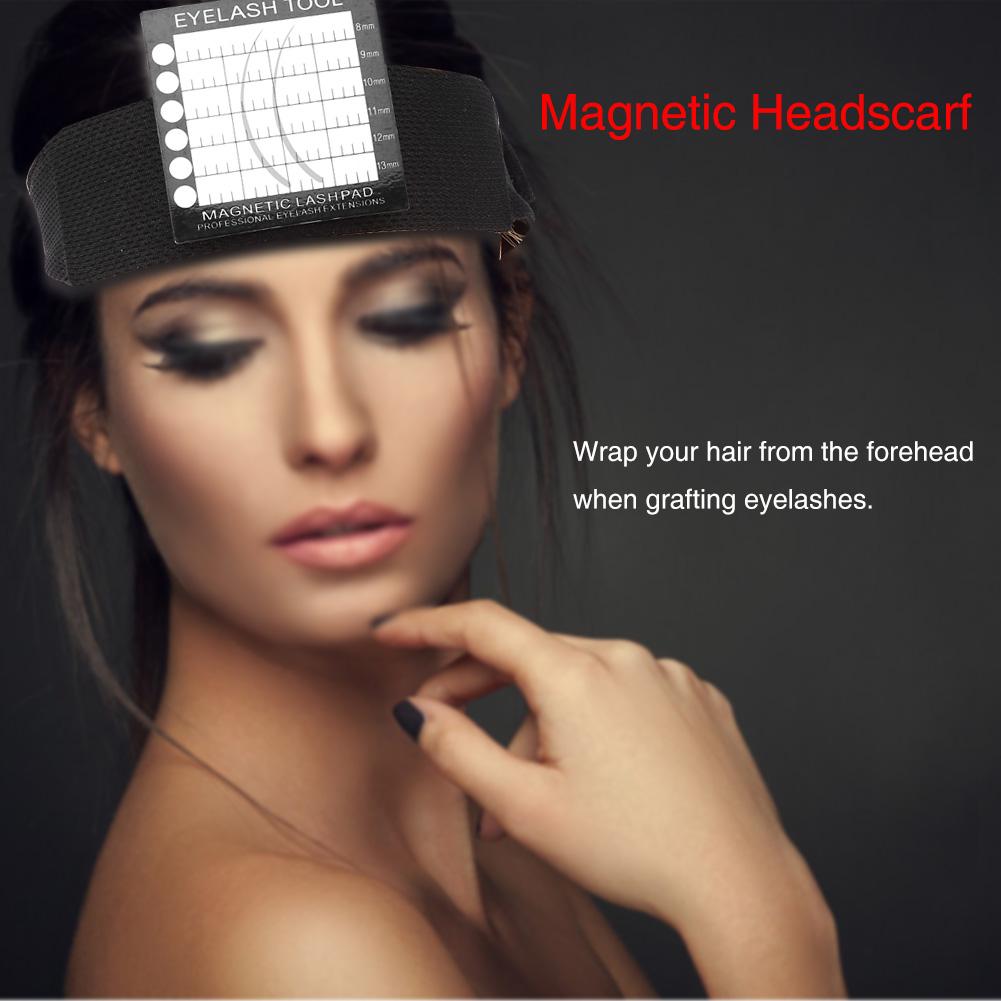 Magnetic Eyelsahes Pad Magnetic Headband Headsacrf for Eyelash Extension with 4 Lash Pad Holder