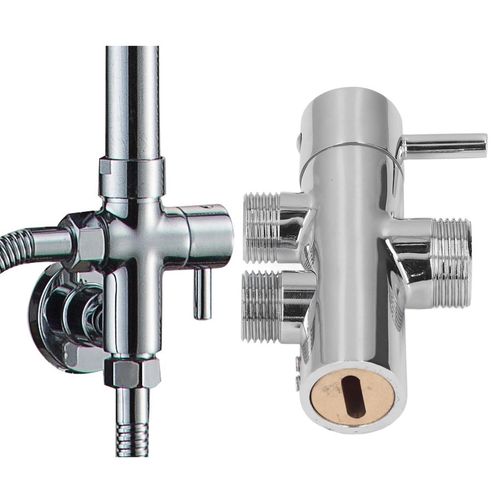 G3/4 To G1/2 Shower Arm Diverter Leakproof Tee Connector Brass Shower Diverter Valve for Bathroom