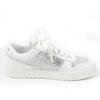 Excellent PRADA Sneakers Triangle Logo with Crystal White Leather Women 35.5  Used
