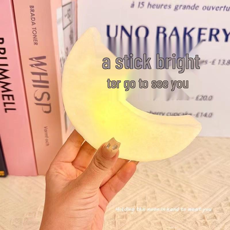 Crescent Moon Night Light – Atmospheric Bedroom Lamp & Festival Gift