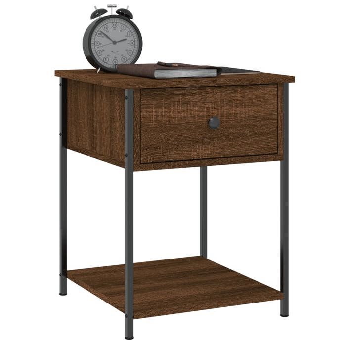 VidaXL Bedside Table Brown Oak 44x45x58 Cm Engineered Wood 825851