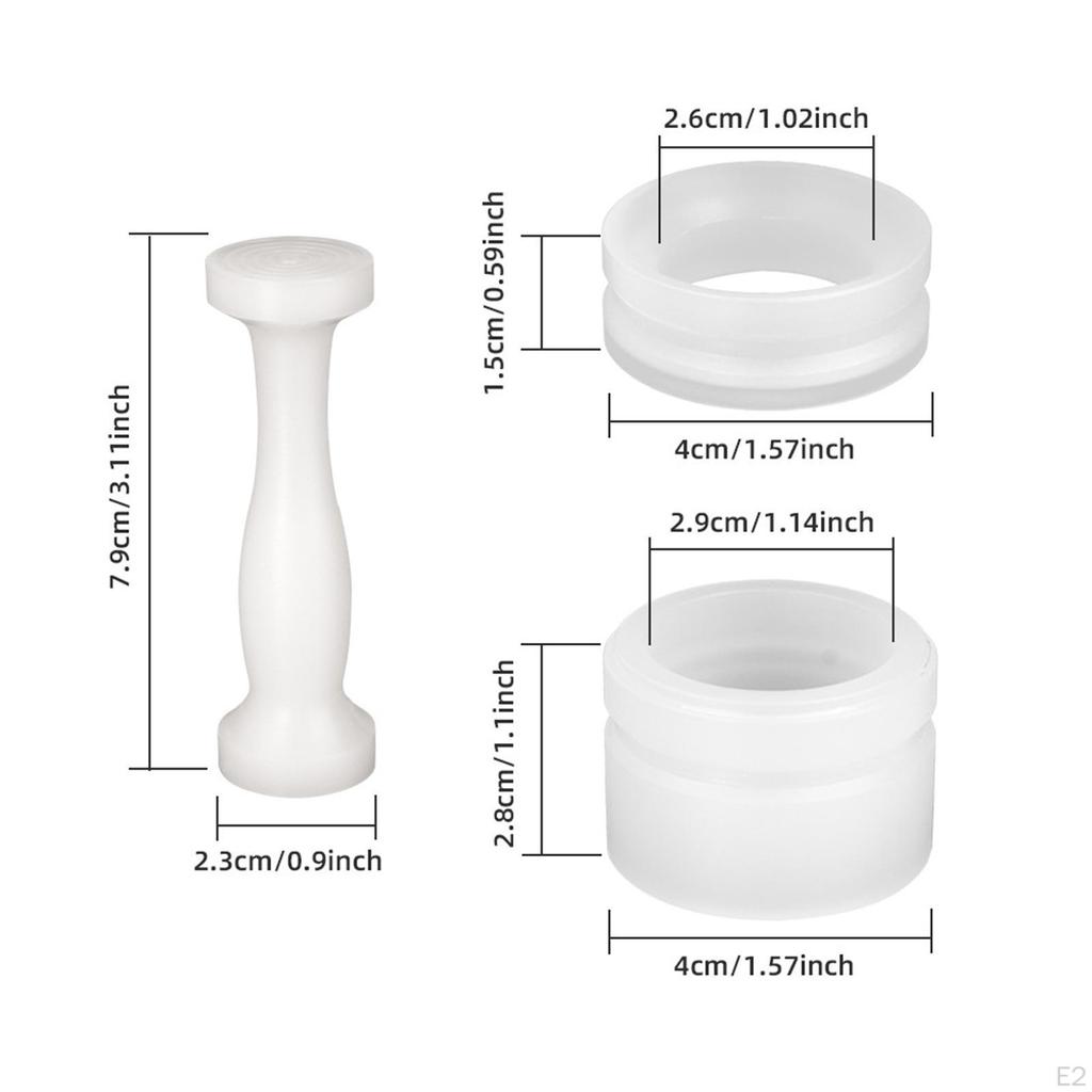 Espresso Tamper Kit Coffee with Powder Filler Cover Base Sturdy Multifunctional