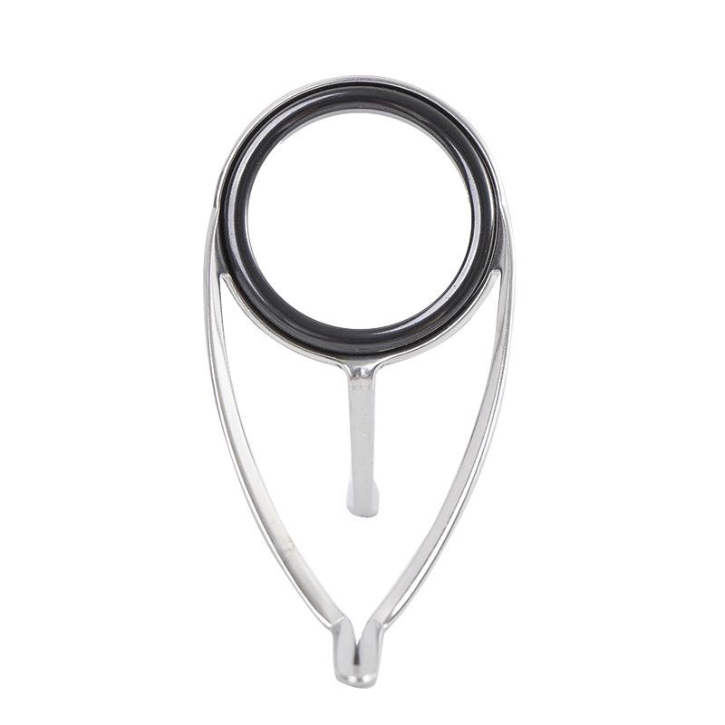 304 Stainless Steel Ceramic Right Ear Eyelet Double-Cornered Edge Guide Wire Ring for Fishing Rod Modification