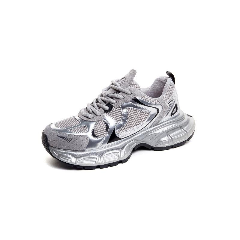 Zhao Ruth's father shoes women's new spring fried street platform versatile silver retro casual sports shoes