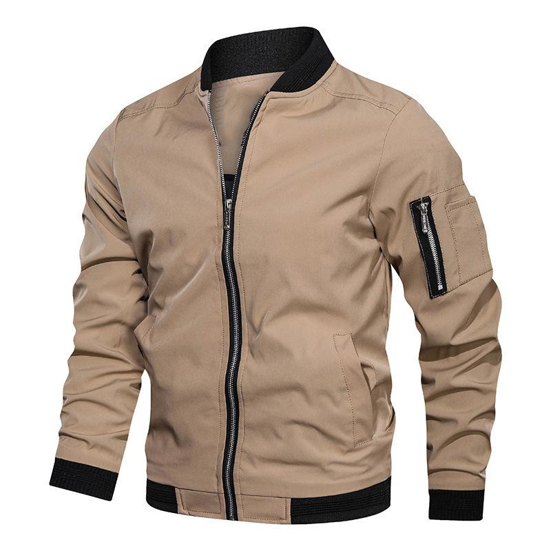 Spring and Autumn Men's Coat Trend Loose Fat Autumn and Winter Casual Baseball Jacket Men