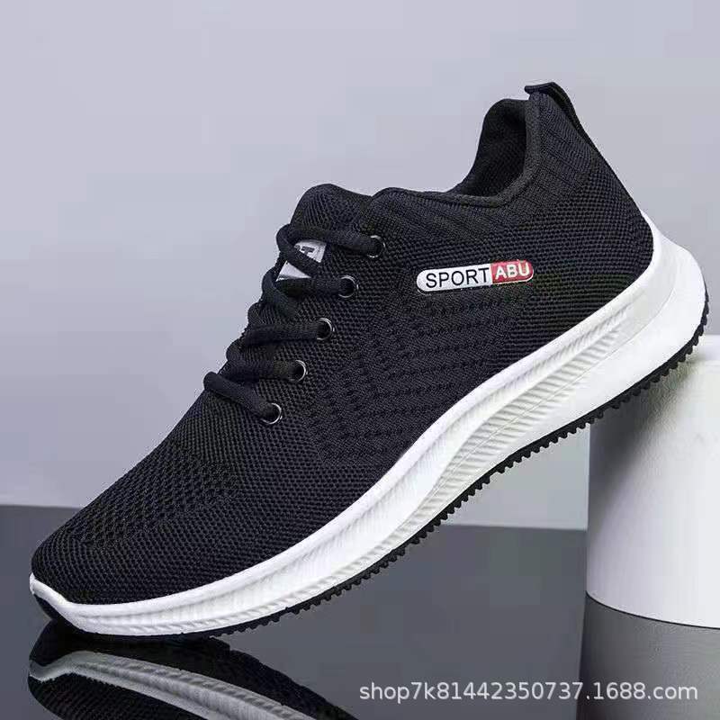 Neue Herrenschuhe atmungsaktive Freizeitschuhe Low-Top trendige vielseitige Sportschuhe Flyknit Laufschuhe