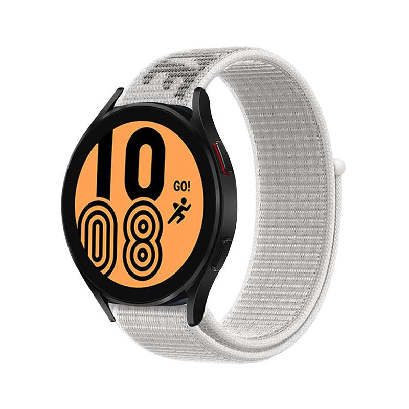 Samsung Huawei Xiaomi Compatible 18-22mm Woven Nylon Solo Loop Velcro Smart Watch Strap