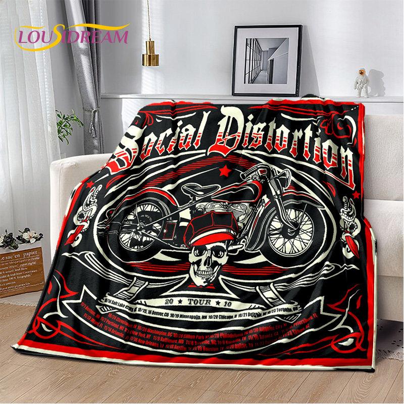 3D Retro Vintage Motorcycle Soft Plush Blanket,Flannel Blanket Throw Blanket for Living Room Bedroom Cover Beds Sofa Picnic