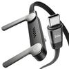 240W To Fast with Hidden Charging Black Type-C Type-C Cable, Charging, Stand, 2-in-1 USB-C Cable, 1.5m,