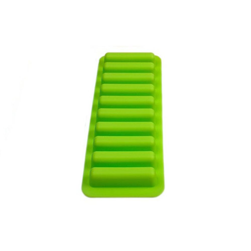 Silicone 10 Grids Stick Shape Ice Mold DIY Ice Cube Tray Ice Maker Popsicle Mold  Baking
