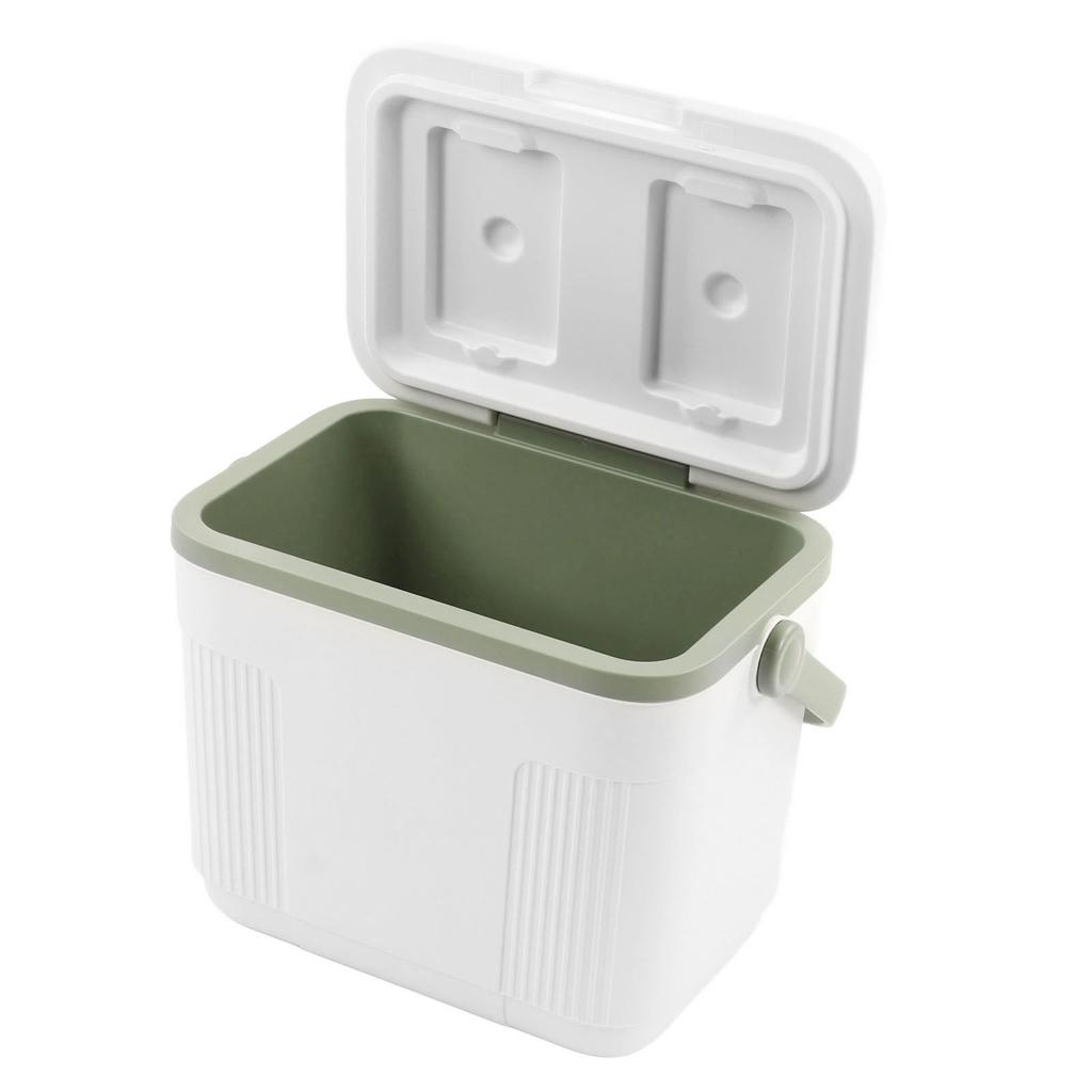 22L Portable Cooler White and Green Food Grade PP Insulation Cooler Box for Camping Outdoor Picnic