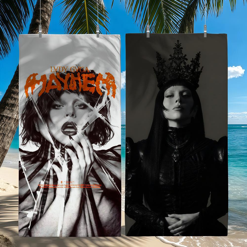 Singer Lady G-Gagas Towel Sports Quick Dry Travel Camping Sandproof Soft Light Large Beach Towel