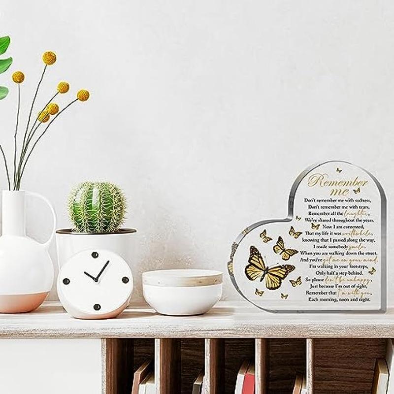 Acrylic Heart Memorial - Comforting Sympathy Gift for Loss of Loved One