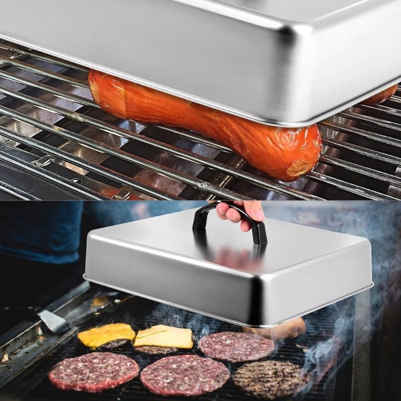 Premium 304 Nonrust Steel Square Grills Cover for Uniform Heating and Enhancing Barbecue Cooking Performances in Outdoor Activity