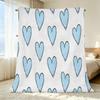 Love Pattern Flannel Blanket - Lightweight, Skin-Friendly & Warm Soft Throw, Cozy Home Decor for Window Seat, Perfect for Christmas & Halloween
