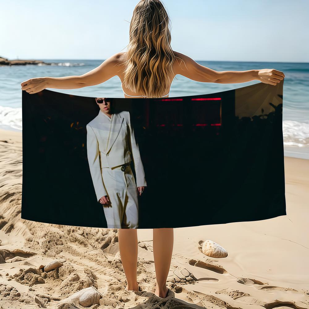 Hot Singer Q-Quevedo Buenas Noches Towel Beach Towel Oversized Quick Dry Towel Absorbent Soft Swim BeachTowels for Men Women W30*H60(CM)