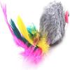 Fluffy Pet Cat Toy Mouse, Cat Toy Mouse, Cat Pet Toy, Feather Tail Catcher, 10-Pack