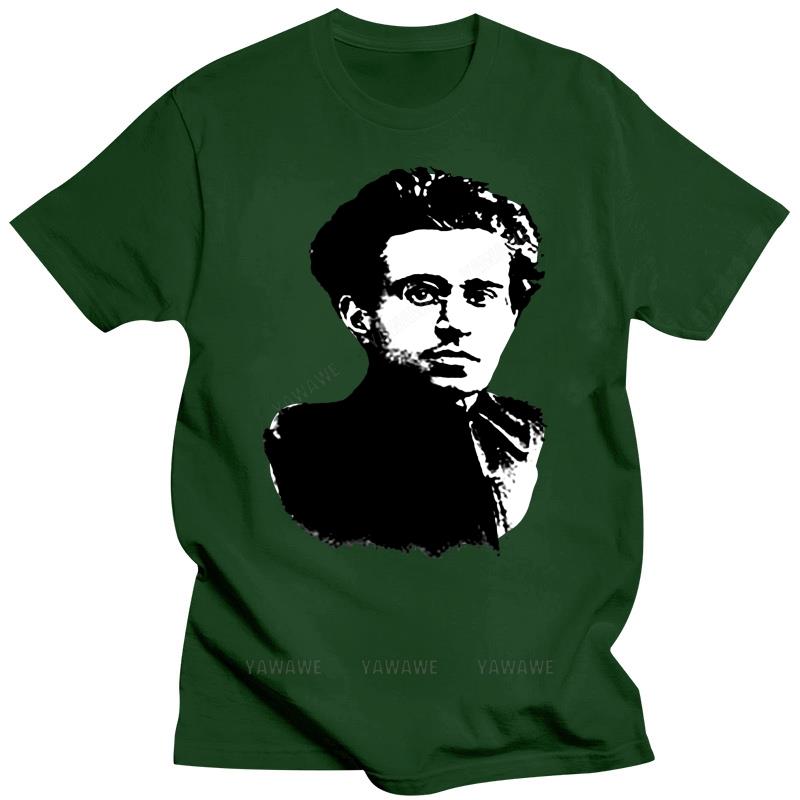 

New arrived tshirt men s black tops Antonio Gramsci Italian Communist Party socialism humor t shirt vintage style short sleeve S