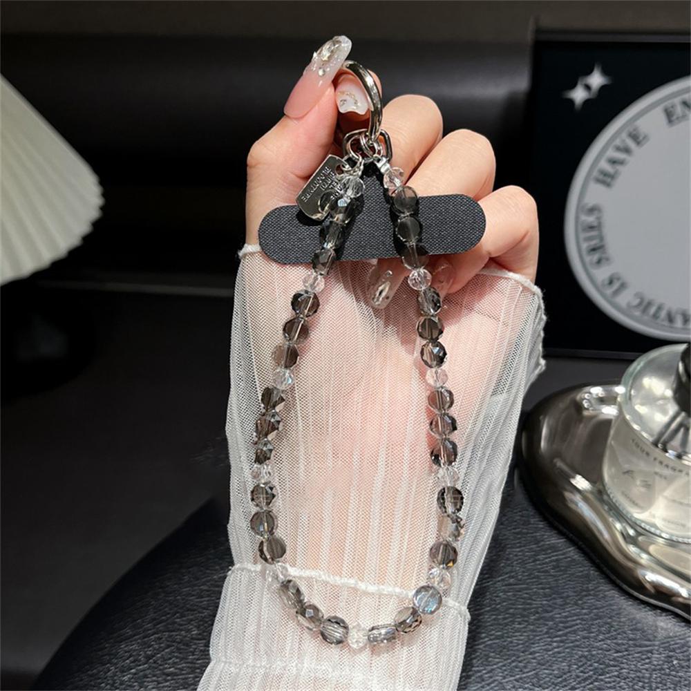 

Luxury Bling Flat Crystal Bracelet Phone Chains Aesthetic Key Chains For iPhone 15 ProMax Stylish Accessories Keychain