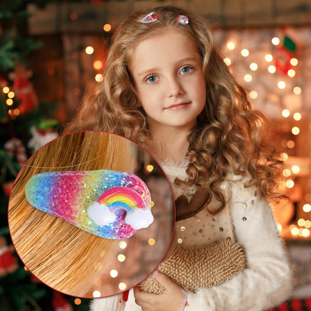 LIHAO 2025 Advent Calendar for Girls, Hair Accessories, Christmas Present, Hair Clips, Hair Ties, Hairpins, Hair Clips, Cute Kids Toy, Christmas