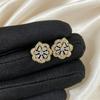 5 Colors Petals Zircon Stud Earrings Are Not Allergic, Exquisite Gifts, Affordable Luxury Goods jewelry Ladies, Everyday Wear