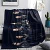 1PC Rammstein Band Print Flannel Blanket, High Quality All Seasons, Home Decor, Warmth and Comfort, Perfect for Christmas Gifts