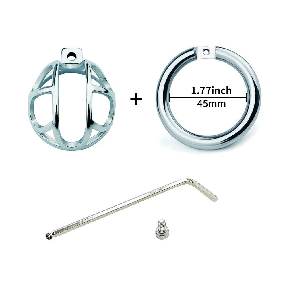 Male Urethral Chastity Lock Metal CB Lock Short Penis Cage Cock Lock Adult Sex Toys Stainless Steel Cock Ring Femdom BDSM