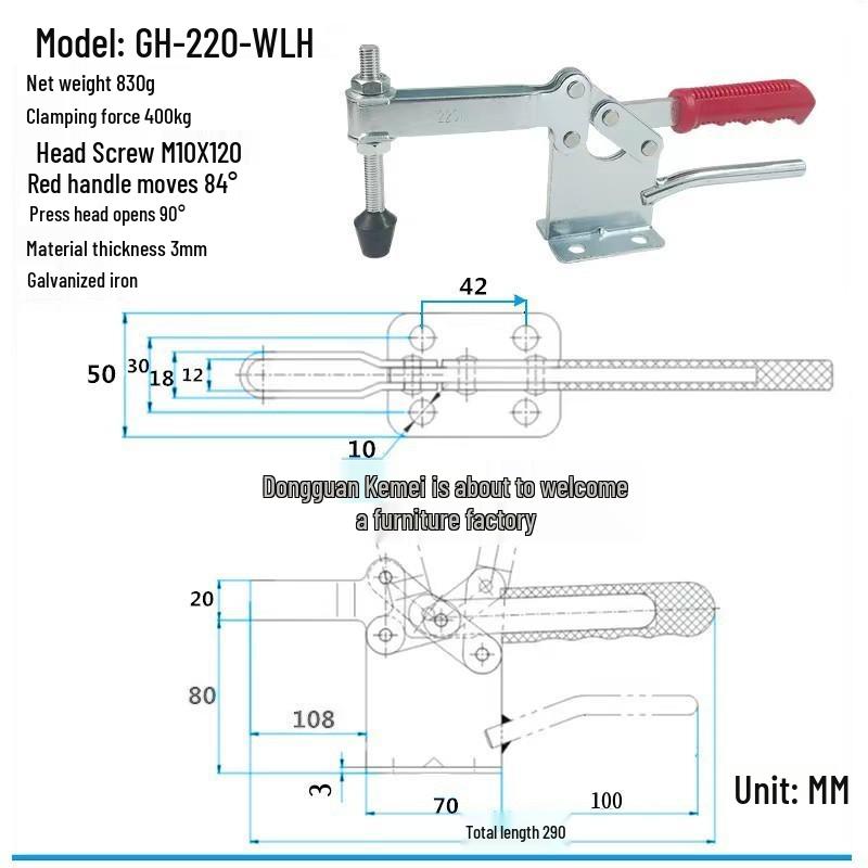 Quick Clamp GH201: Stainless Steel 201A Pliers, 201B Collet, 201C Fixture, 225D Toggle Clamp