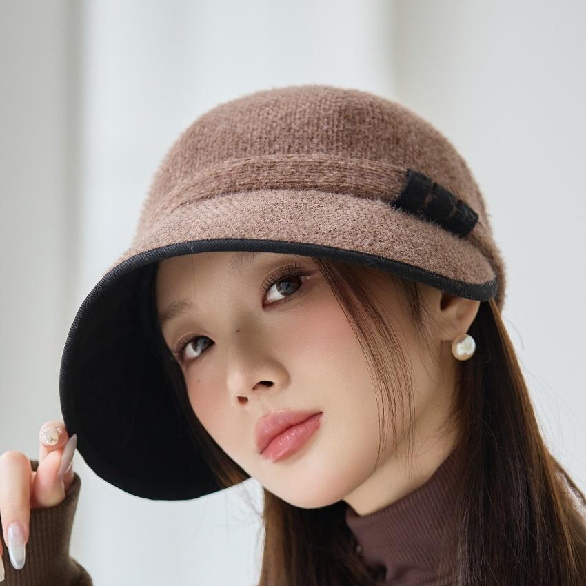 Female Hat Autumn and Winter Fashion Cap Bucket Hat Shopping Casual