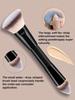 4pcs Professional Dual-Ended Makeup Brush Set - Includes Foundation Brush, Contour Brush, Blush Brush, Powder Brush, Eyeshadow Brush, Concealer Brush