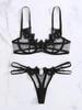 2pcs Set Sexy Lingerie for Women Underwear Panty Set Play See Through Lace Bodysuit Babydoll Sleepwear