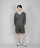 Seinteukeulu Plain Big V-Neck Long Sleeve Tee Bigv-879 Slate Gray