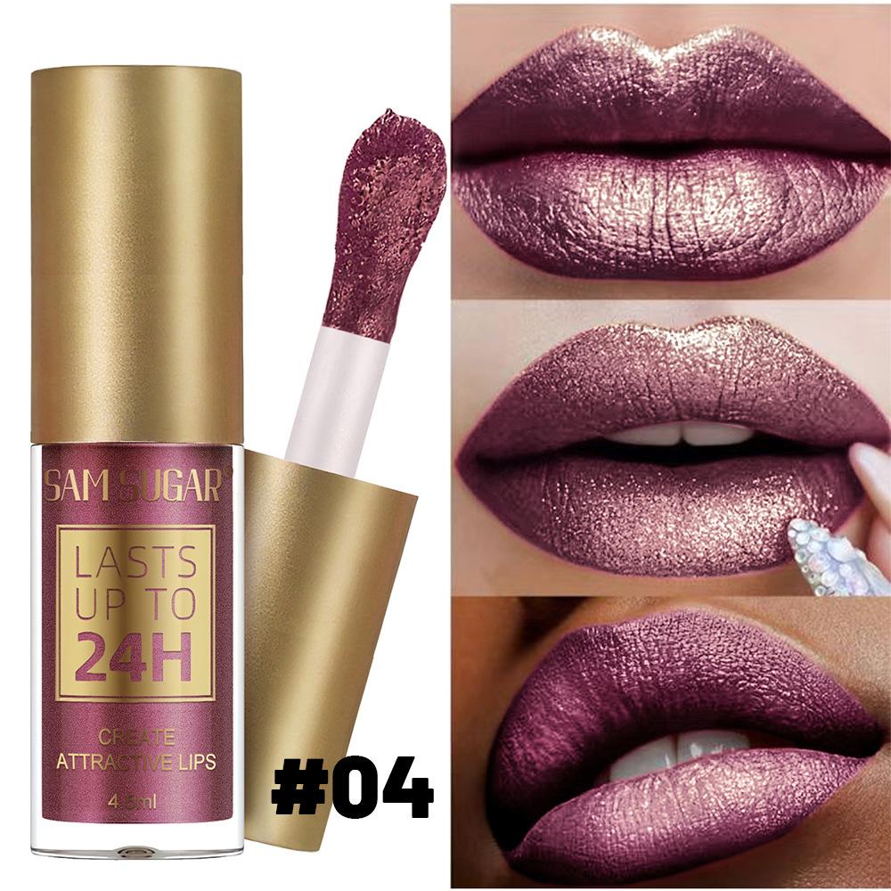 6 Colors Glitter 1pcs Lip Glaze Long Lasting Lip Gloss Waterproof Liquid Lipstick Makeup Lip Oil Lip Tint Moisturizing Lip Balm