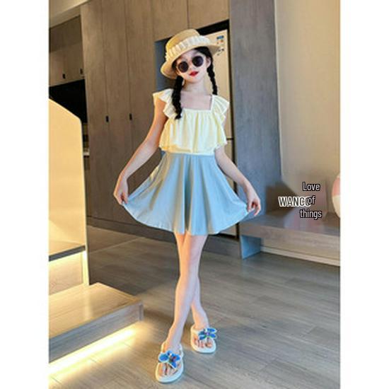 Korean Style Girls' Lace Princess Dress, Spring/Autumn 2024 - Long Sleeve, Puffy Tulle One-Piece
