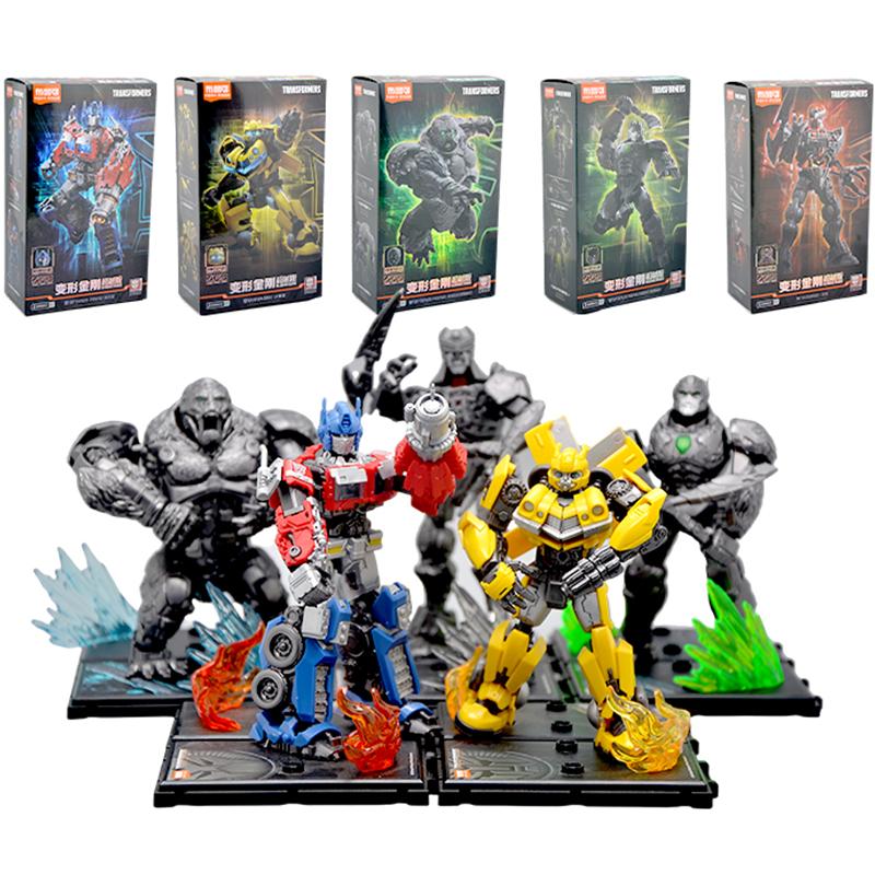 Transformers Jedna Figurka Akcji Wersja Oświetleniowa Optimus Prime Bumblebee Klocek Budowlany Megatron Skyfall Złożona Zabawka
