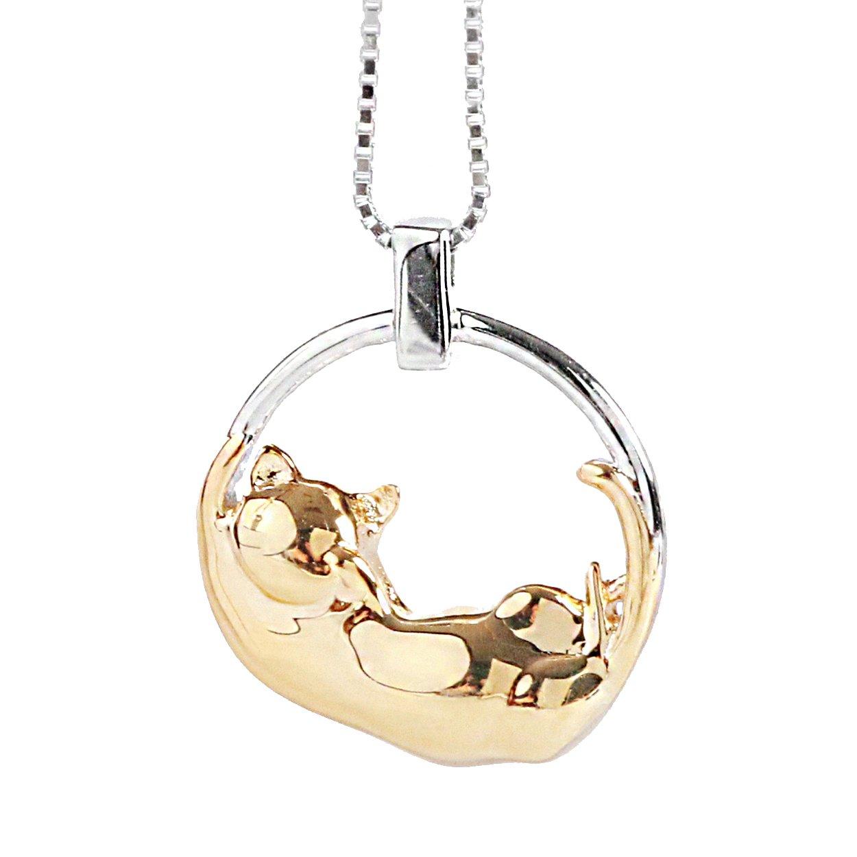 

Эксклюзивный Jewboo 925 пробы серебряный ленивый кулон на шею в виде кошки, ювелирное изделие, не вызывающее аллергию на металл, милый подарок на день рождения в виде животного [бренд Amazon] -